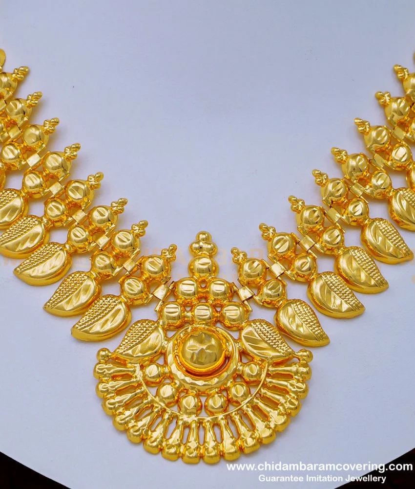 Buy Gold Inspired Light Weight Mango Design Kerala Necklace Bridal