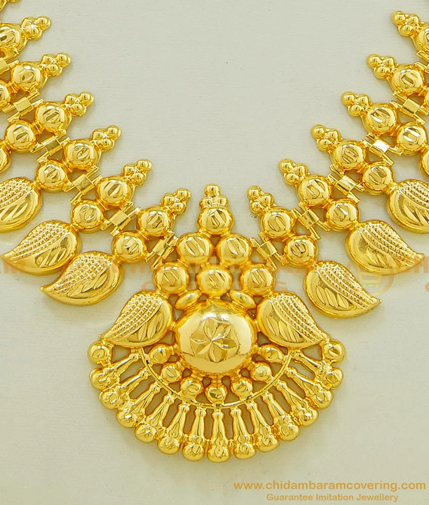 Buy Gold Inspired Light Weight Mango Design Kerala Necklace Bridal