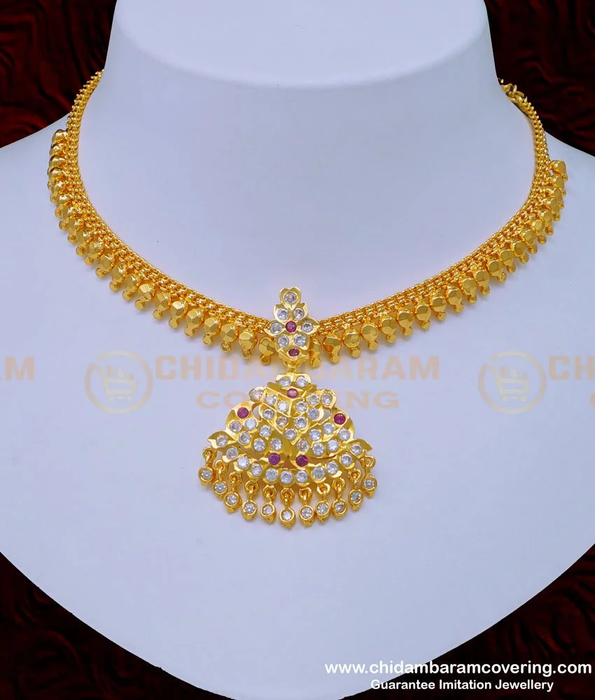 Buy Traditional Gold Attigai Design Impon Necklace South Indian