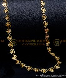 SHN121 - Heart Model Light Weight Gold Chain Designs for Ladies