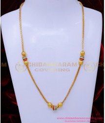 SHN147 - Latest Collections Stone Mugappu 1 Gram Gold Plated Chain