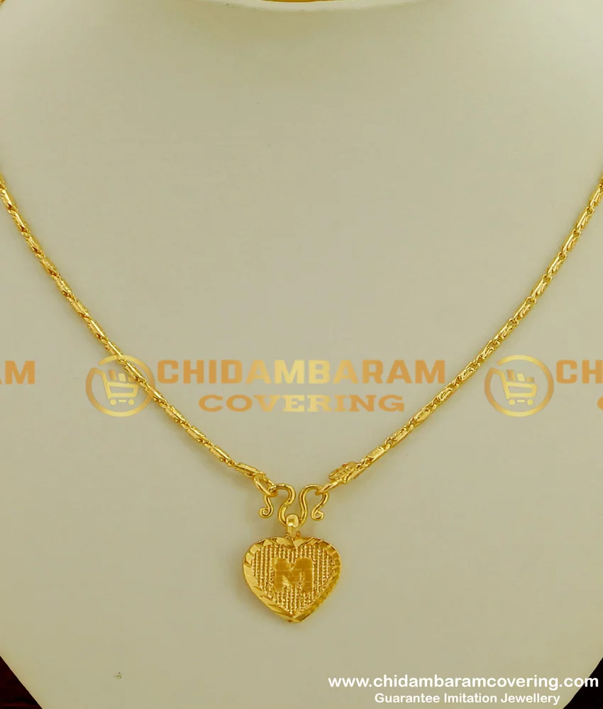 Gold M Pendant 