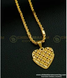 SCHN399 - Elegant One Gram Gold Love Symbol Locket Chains Love Pendant for  Girlfriend