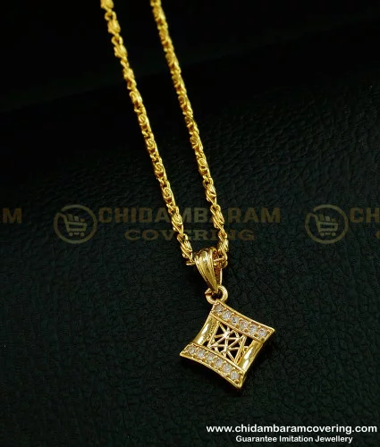 SCHN400 - Unique One Gram Gold Short Chain with Love Symbol Love Pendant  for Wife