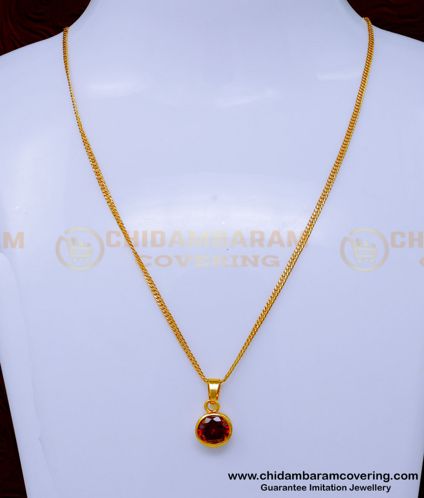 gold plated chain with guarantee, gold plated pendant chain, single stone pendant, black stone pendant, emerald pendant, small chain with pendant