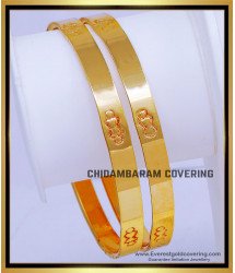 BNG858 - 2.6 Trendy Gold Model Plain Kappu Design Impon Bangles