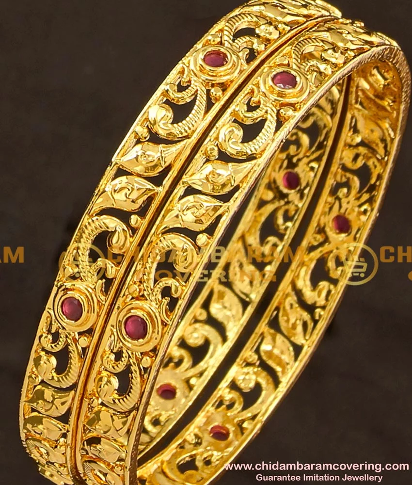 1 gram gold jewellery 2024 bangles online shopping