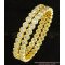 BNG282 - 2.4 Size Real Gold Design Bridal Wear Impon Full White Ad Stone Gold Plated Five Metal Bangles Online