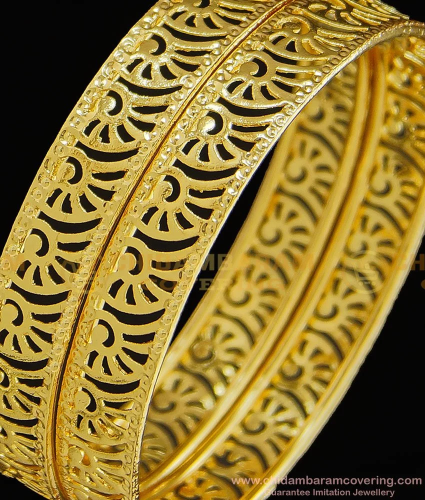 Buy Latest Kerala Gold Bangle Design Guarantee 1 Gram Gold Bangles ...