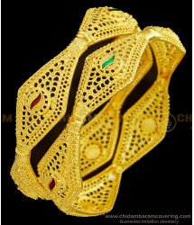 BNG378 - 2.10 Size Indian Bridal Gold Look Designer Enamel Bangle Designs Gold Plated Jewellery