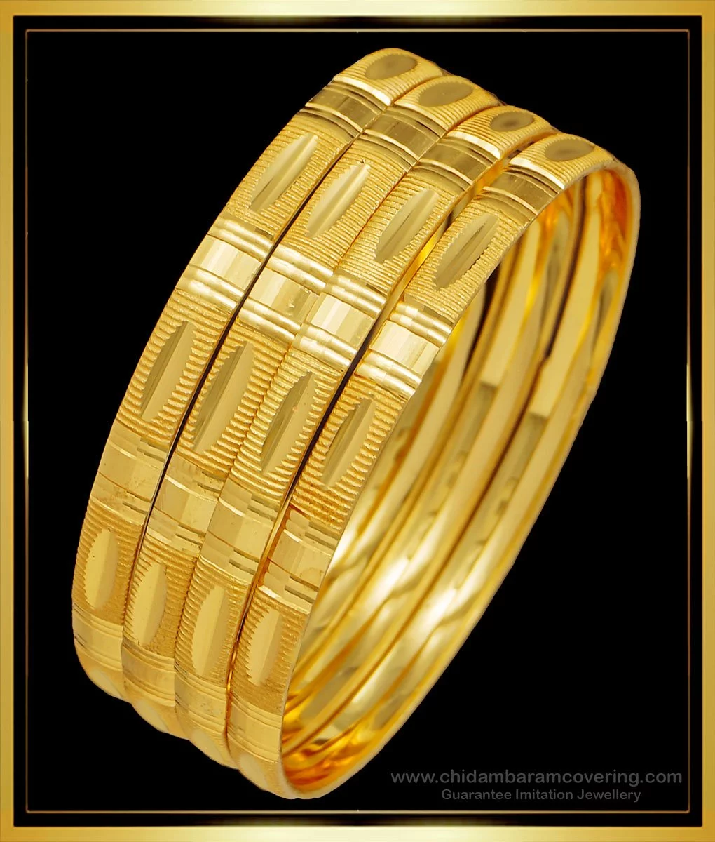 Buy New Model Gold Bangle Designs 4 Bangles Set for Daily Use