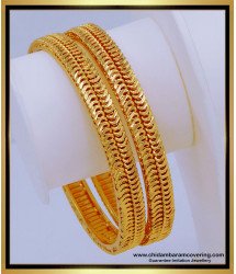 BNG591 - 2.6 Size South Indian Jewellery Gold Plated New Model Strong Bangles Design Online