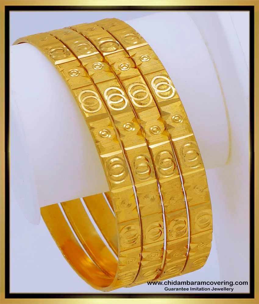 Buy New Model Gold Plated Plain Gold Bangles Designs for Daily Use