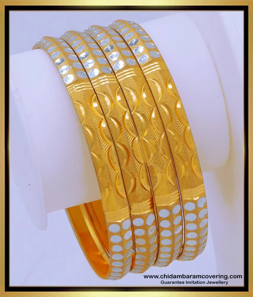 Gold bangles designs 4 on sale set