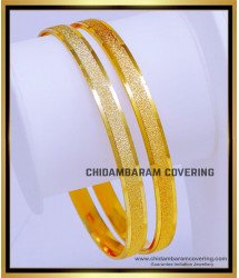BNG752 - 2.10 Size Simple Daily Use 1 Gram Gold Bangles Online