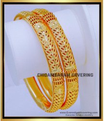 BNG823 - 2.10 Size Gold Pattern Gold Plated Bangles for Daily Use
