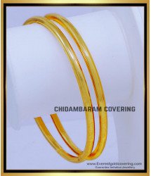 BNG830 - 2.6 Impon Kambi Design Gold Plated Bangles for Daily Use