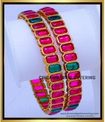 BNG839 -2.6 New Antique Jewellery Artificial Ruby Stone Bangles