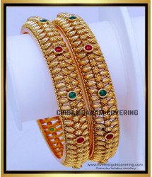 BNG842 -2.6 Latest Antique Bangles Gold Design for Wedding