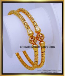 BNG881 - 2.8 Latest Gold Plated Trendy Bridal Bangles Set for Bride