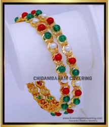 BNG883 - 2.8 Latest Gold Plated Colorful Beads Bangles for Women