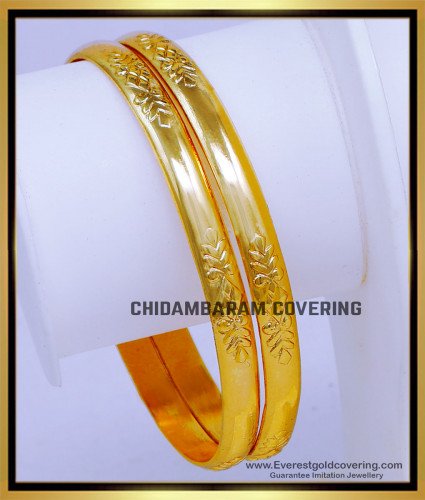 BNG886 - 2.6 Impon Daily Use Gold Simple Bangles Design