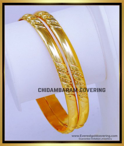 BNG887 - 2.8 New Impon Simple Daily Wear Gold Bangles Design