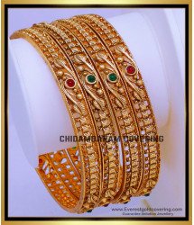 BNG895 - 2.6 New Model Gold Antique Bangles Artificial Jewellery