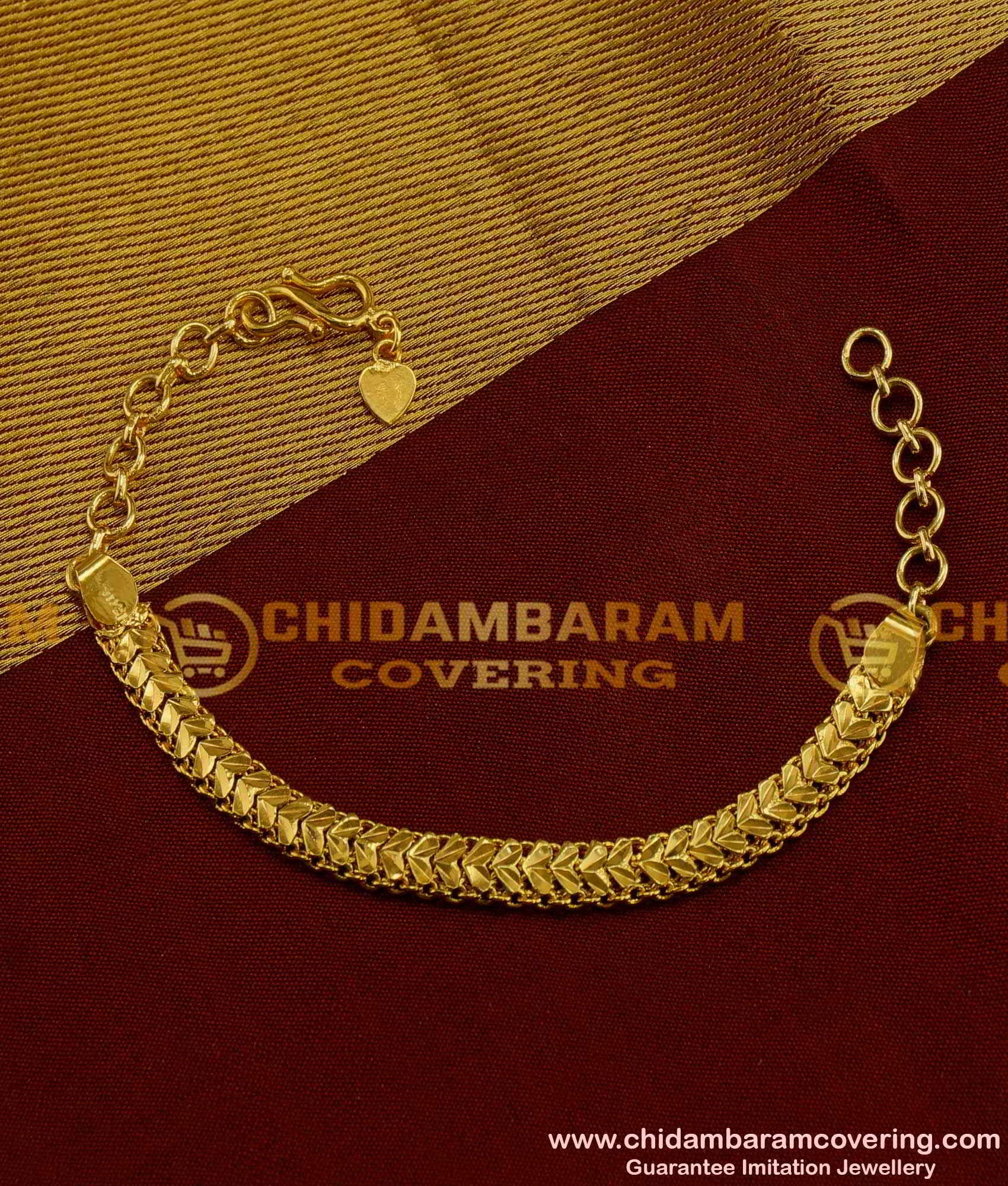 Rectangle design one gram gold adjustable Bracelet – Simpliful Jewelry