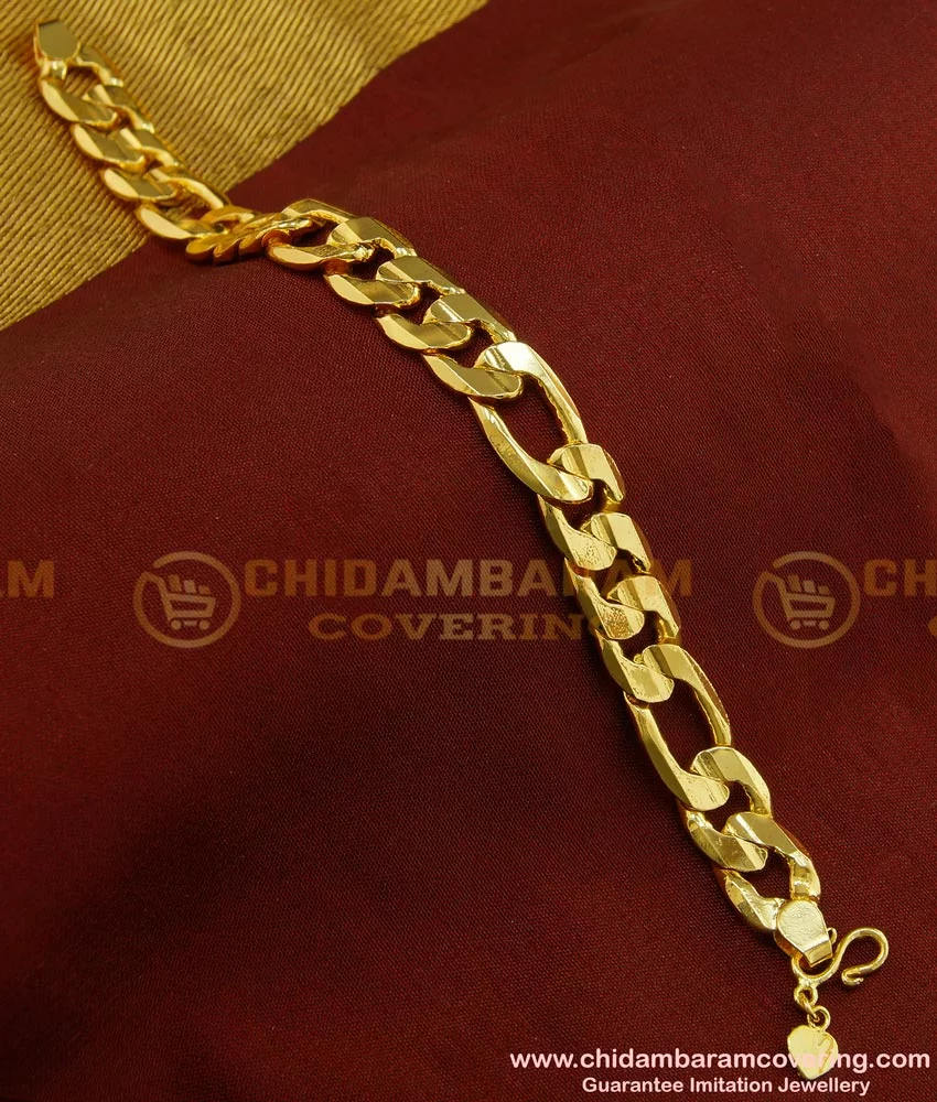 Popular Mens Gold Bracelet Sachin Chain Type BRAC658
