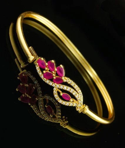 Silver gold bracelet design -RCK133 | Ramala Jewellery