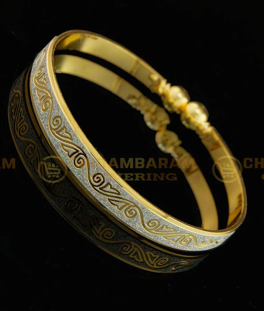 Indian Kada Bangle Bracelet Micro Gold plated Screw type Ornament