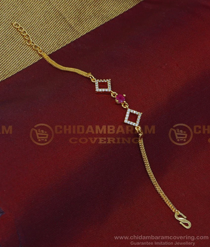 1 Gram Gold Plated Delicate Design Latest Design Bracelet For Ladies – Soni  Fashion®