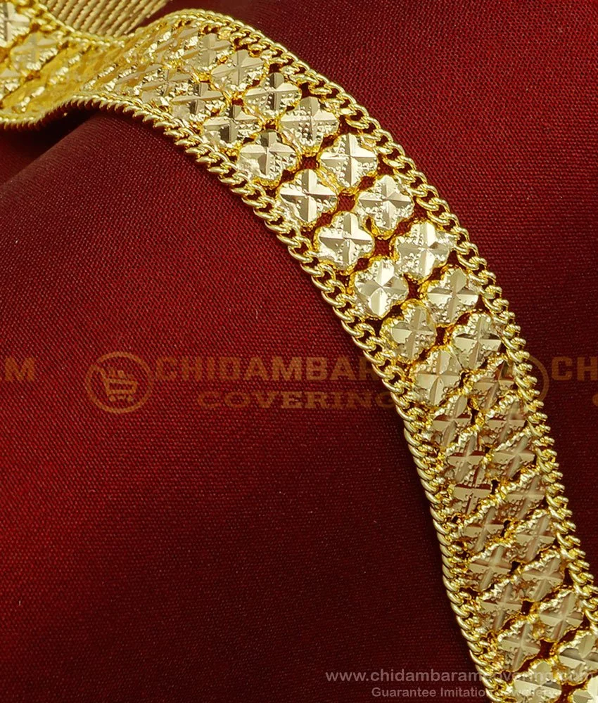 Buy One Gram Gold Bridal Gold Inspired Broad Bracelet Design for ...