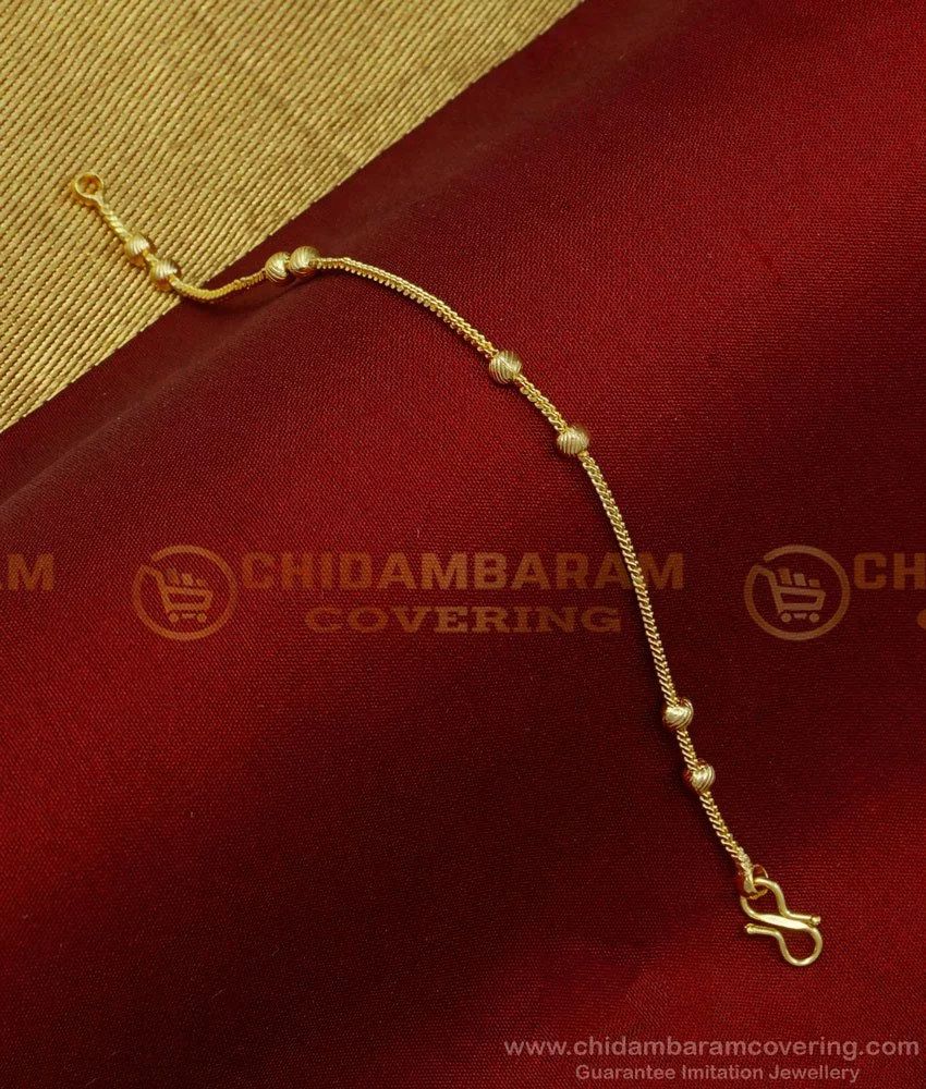 Buy 22Kt Gold Casting Heart Design Baby Hand Chain Bracelet 195G893 Online  from Vaibhav Jewellers