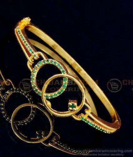 New Model Full White Stone Gold Bracelets For Party Wear BRAC370