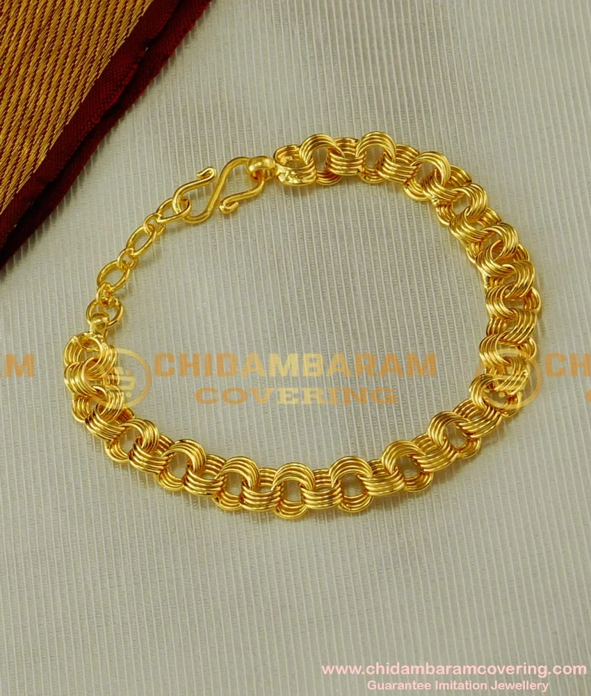 1 Gram Gold Plated Om with Diamond Antique Design Bracelet for Men - Style  C557 – Soni Fashion®