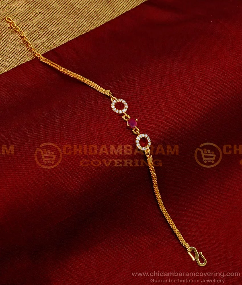Buy Yellow Gold Zircon Stone Design Chain Bracelet, 14k Stylish Bracelet,  Handwriting Bracelet, Couples Bracelet, Dainty Gold Bracelet, Gift Her  Online in India - Etsy