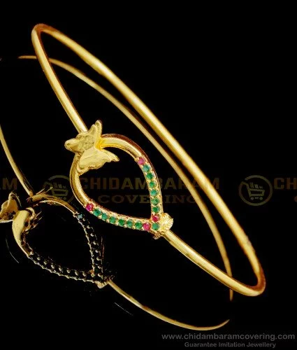 Stylish Gold Plated Leaf Design Ladies Bracelet onlineKollam supreme