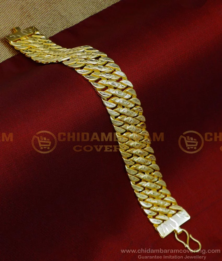 Mahi Om Engraved Broad Bracelet with Rudraksha and Crystals for Men (B