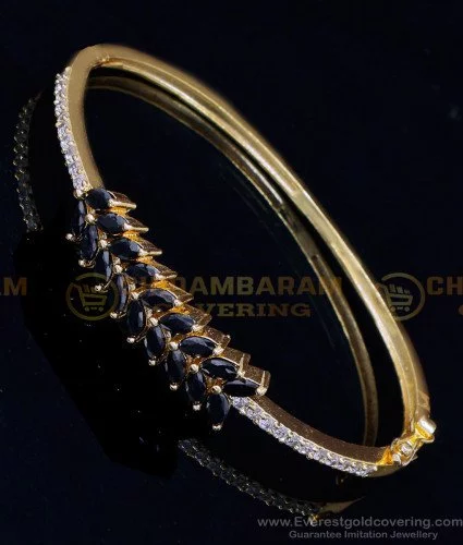 Gold Bangles | Emerald Stones Bangles | Imitation Jewellery | April 20 –  Jewellery Hat