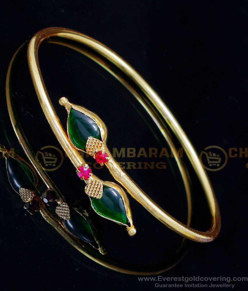 palakka bracelet, palakka bracelet online, Women palakka bracelet, Palakka Bangle online, Palakka bracelet price, Palakka bracelet gold, Palakka bracelet gold design, traditional jewellery of kerala online, green palakka bracelet, kerala Palakka bracelet