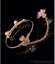 BCT516 - Rose Gold Adjustable Ring Bracelet Chain Kids Jewellery