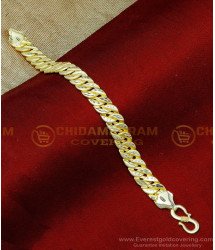 BCT542 - Designer Broad Chain Latest Gold Bracelet Designs for Men