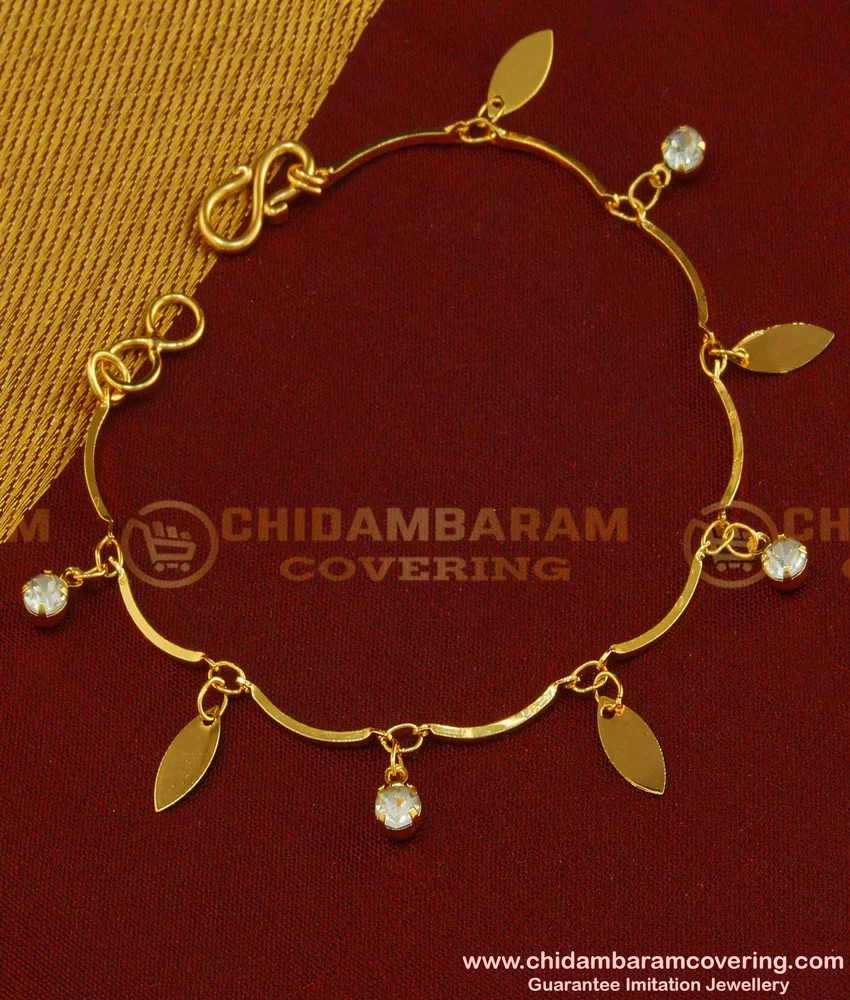 1 Gram Gold Plated Heart Shape Glittering Design Bracelet For Ladies -  Style A243 at Rs 1640.00 | Gold Plated Bracelet | ID: 2851761207888
