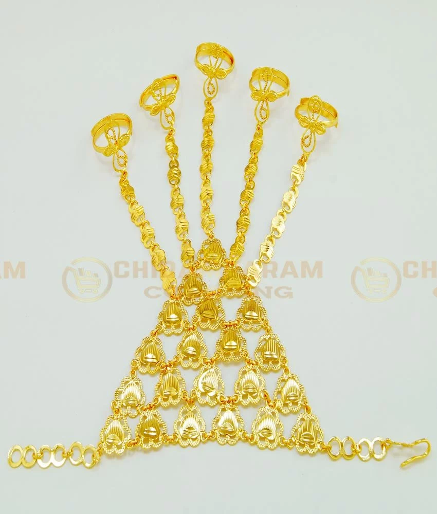 Hip Hop 5 Ring Chain Bracelet, Steel Finger Ring Chain Bracelet, Multi –  Yahan Sab Behtar Hai!