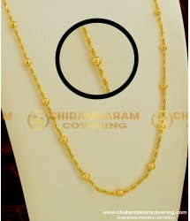 CHN064-LG - 30 Inches Long Latest Collection Gold Plated Ball Disco Chain Design Buy Online