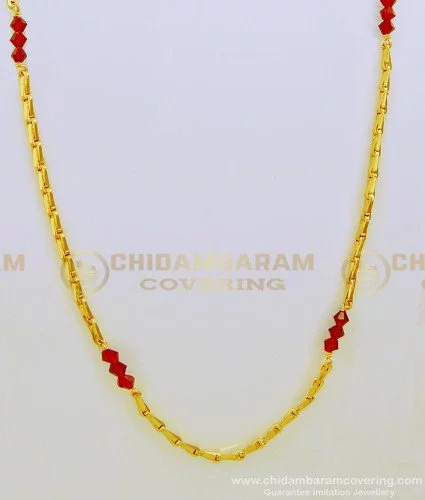 Artificial Coral Pearl Necklace - South India Jewels