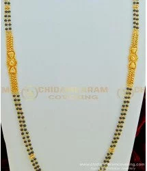 Light weight black sales beads gold chain