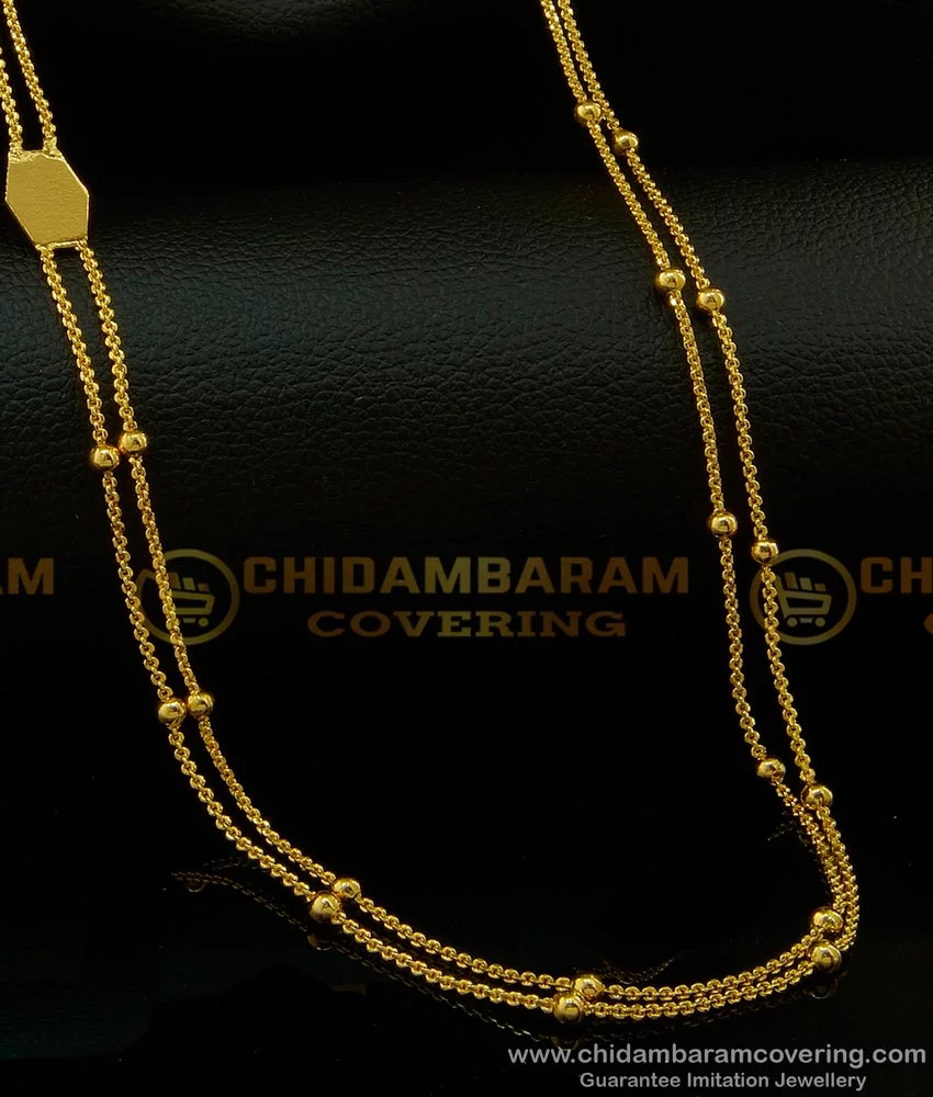 Buy Rettai Vadam Light Weight Balls Chain Design Two Line Chain Shop Online